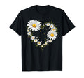 Heart Daisy Flowers Daisies Heart Outline T-Shirt - Streetwear Style Unisex - T-Shirt, Sweatshirt, Hoodie