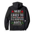 Most Likely To Play Soccer Santa Hoodie - Aesthetic Graphic Men Women - T-Shirt, Sweatshirt, Hoodie