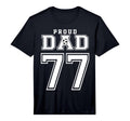 Number 77 Custom Proud Soccer Futbol T-Shirt - Novelty Apparel for Adults - T-Shirt, Sweatshirt, Hoodie