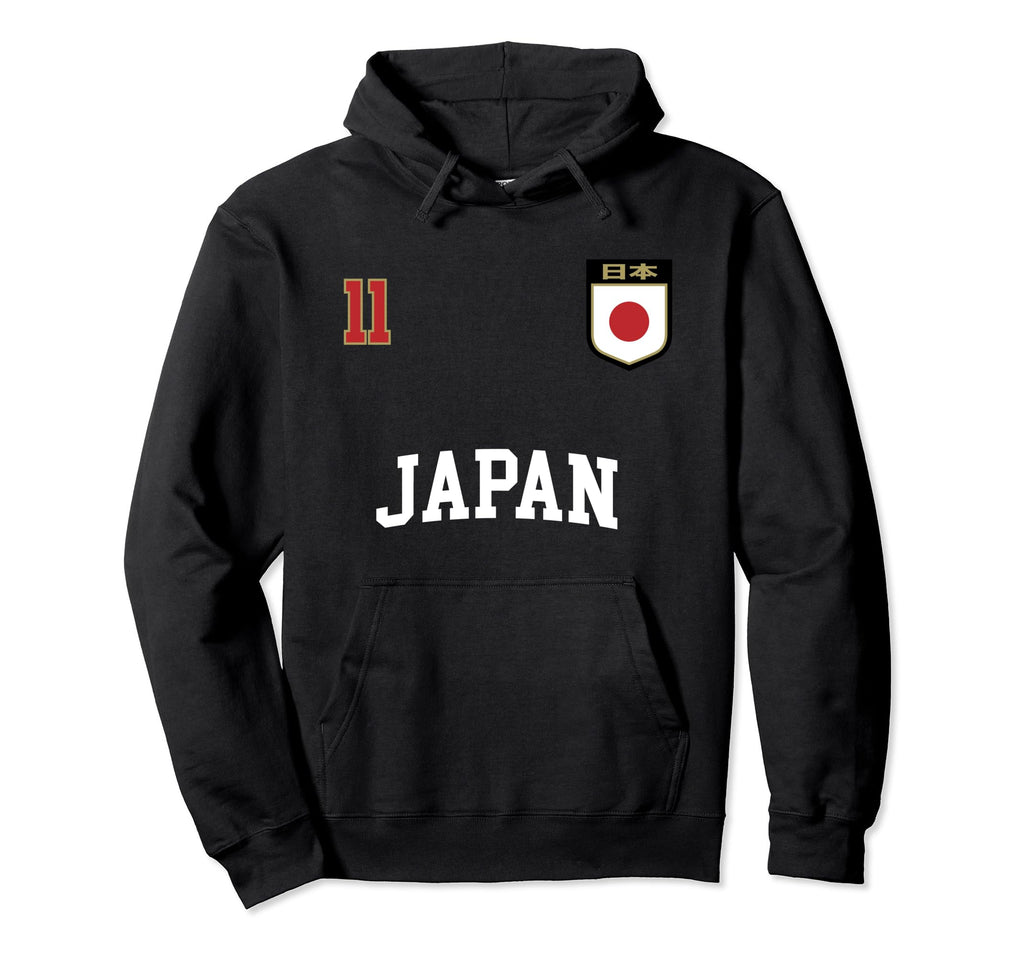 Japan Team Sports Number 11 Soccer Hoodie - Unique Graphic Men Women - T-Shirt, Sweatshirt, Hoodie