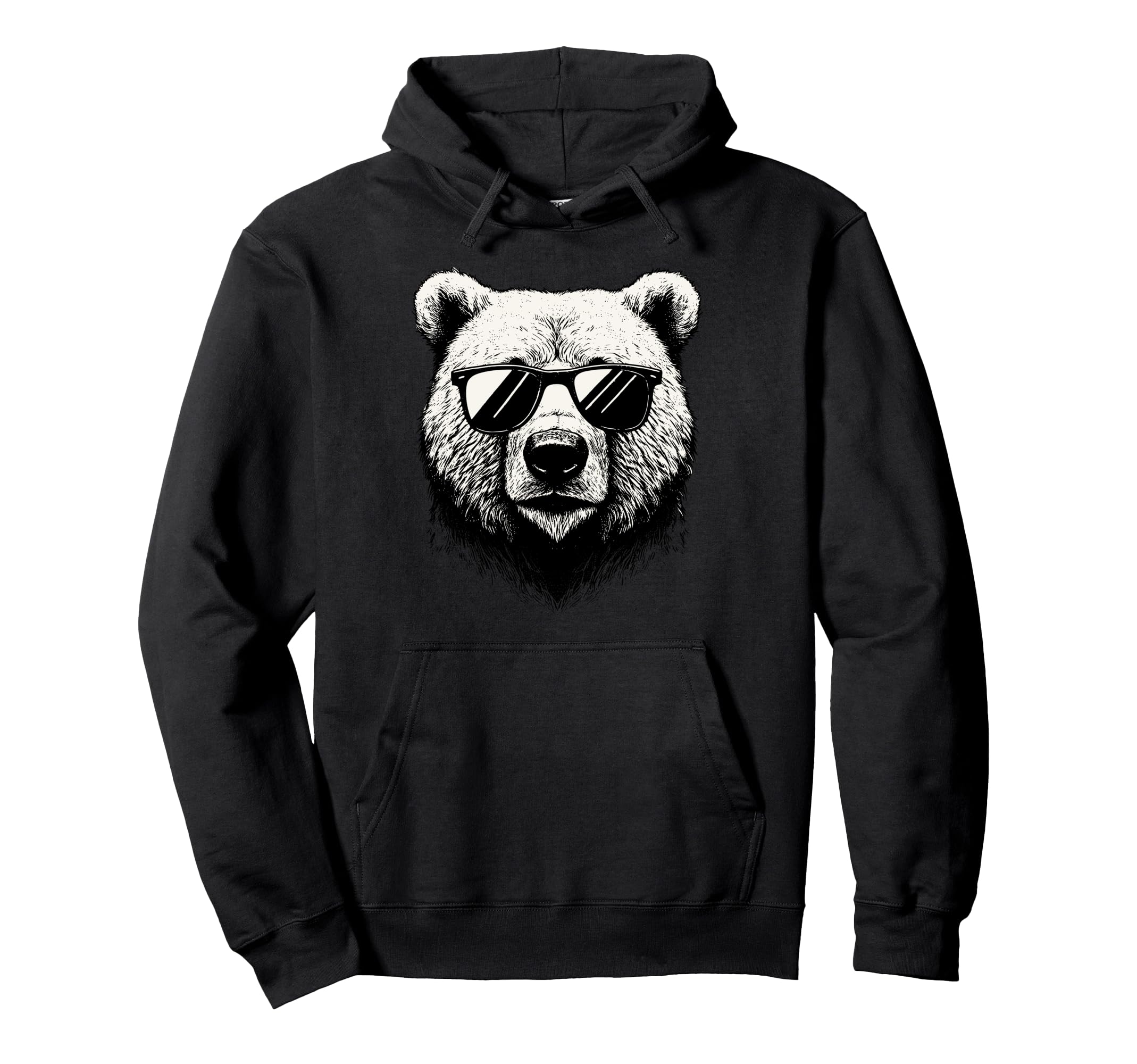 Funny Bear Punk Rock Dad Papa Gifts Hoodie - Unique Graphic for Adults - T-Shirt, Sweatshirt, Hoodie