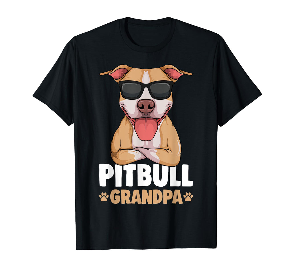 Pitbull Grandpa Pittie Dog T-Shirt - Graphic Print Unisex - T-Shirt, Sweatshirt, Hoodie