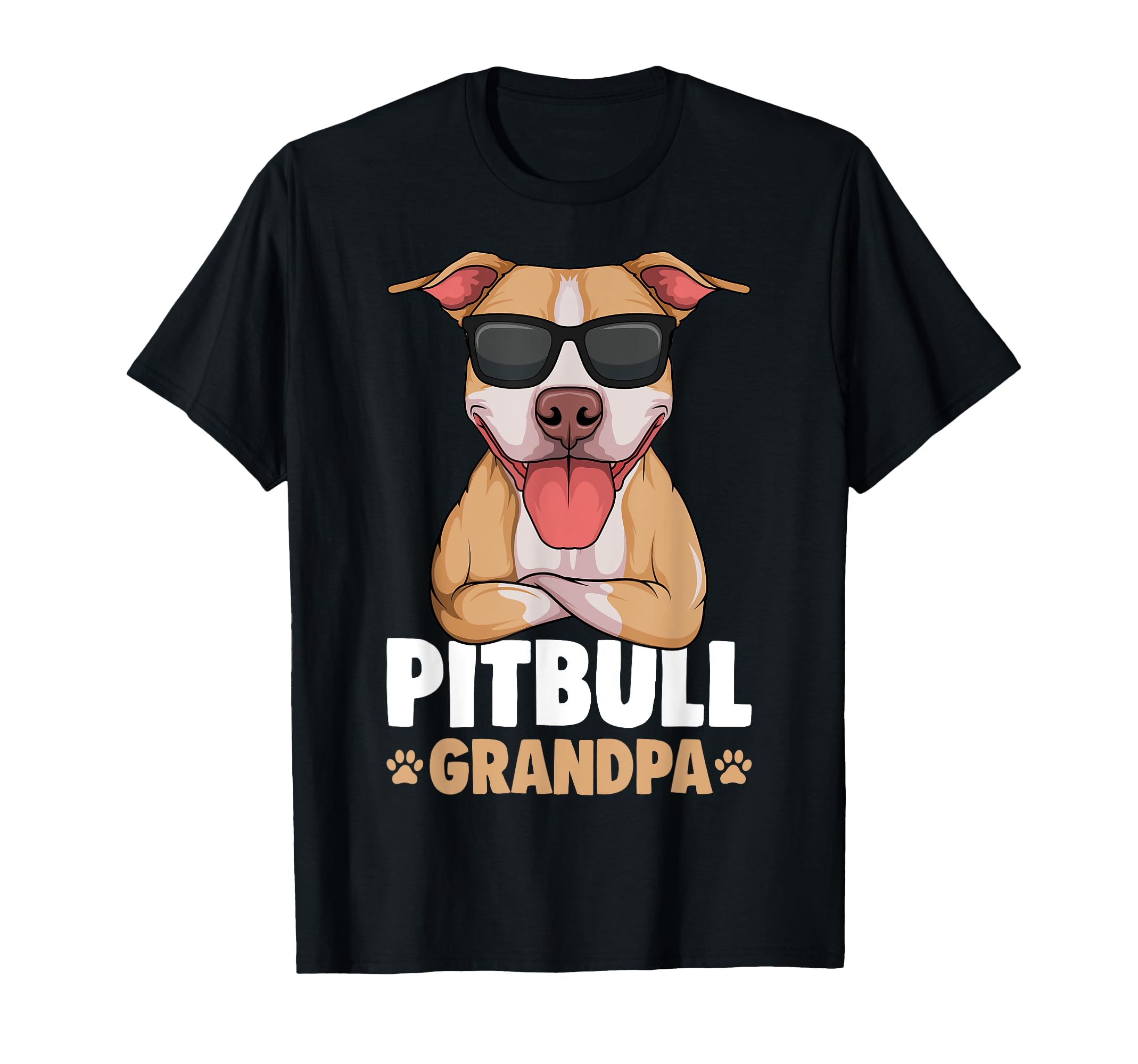 Pitbull Grandpa Pittie Dog T-Shirt - Graphic Print Unisex - T-Shirt, Sweatshirt, Hoodie