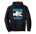 Proud Dad Twin Father Two Twin Dad Hoodie - Custom Art Print Unisex - T-Shirt, Sweatshirt, Hoodie