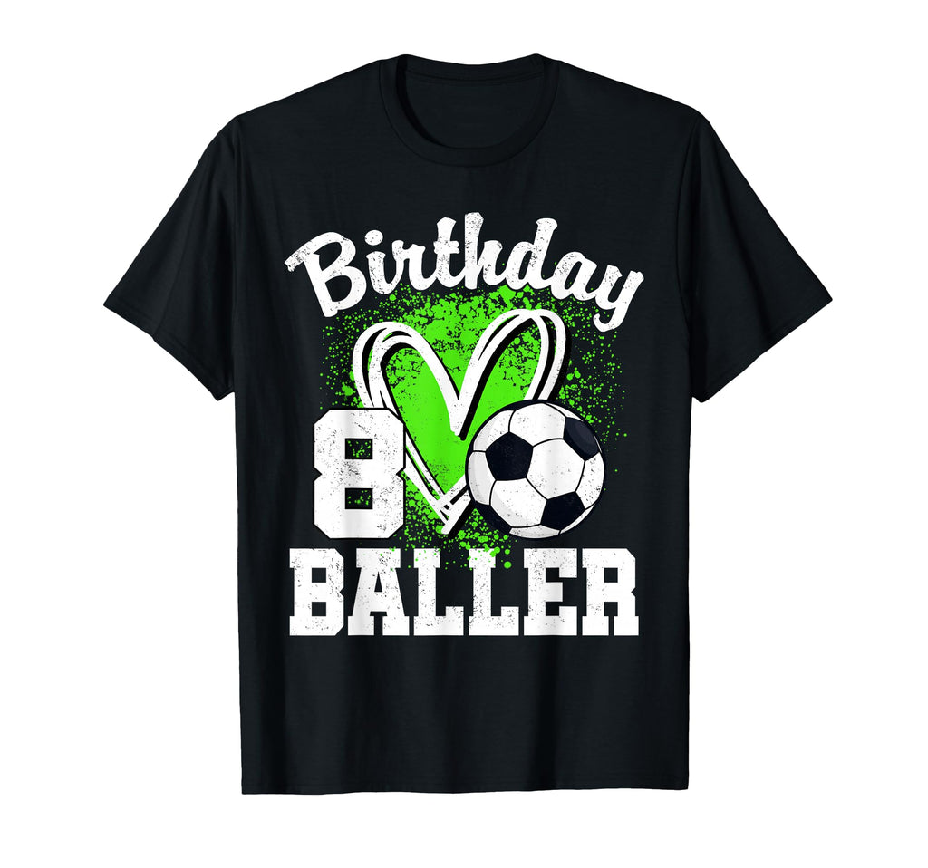 8Th Birthday Baller 8 Year Old T-Shirt - Minimalist Print Men Women - T-Shirt, Sweatshirt, Hoodie