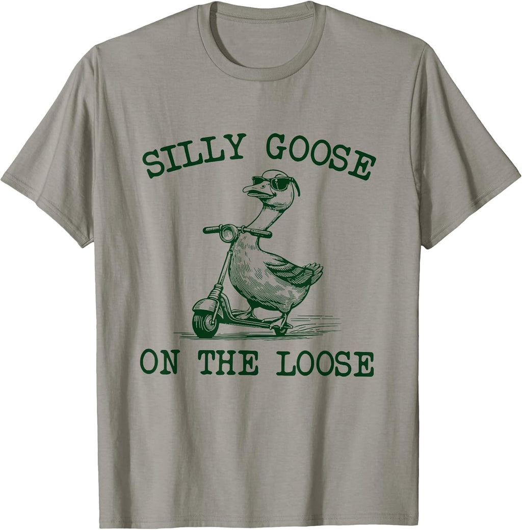 Funny Silly Goose On The Loose Boy Girl - Adult & Kids T-Shirts, Sweatshirts & Hoodies apparel design preview 1