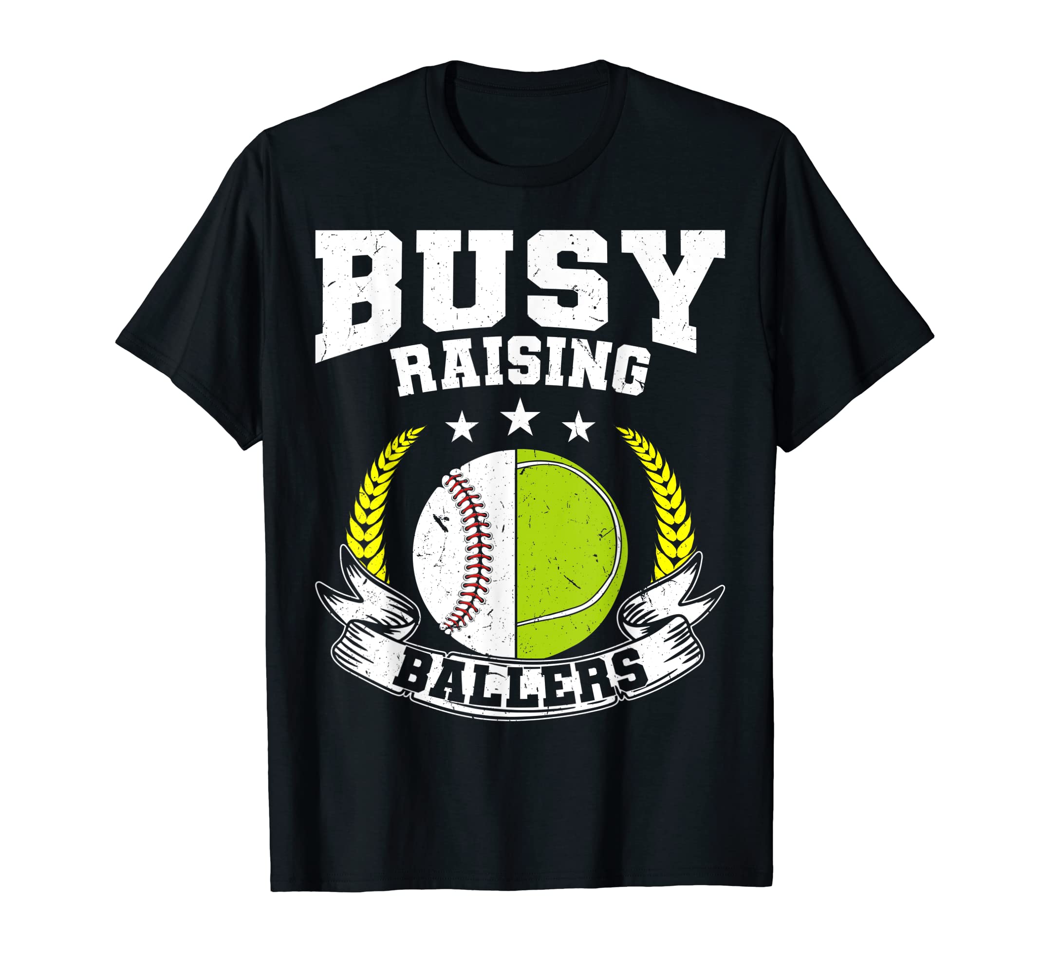 Ball Mom Dad Busy Raising Ballers T-Shirt - Aesthetic Graphic for Adults - T-Shirt, Sweatshirt, Hoodie
