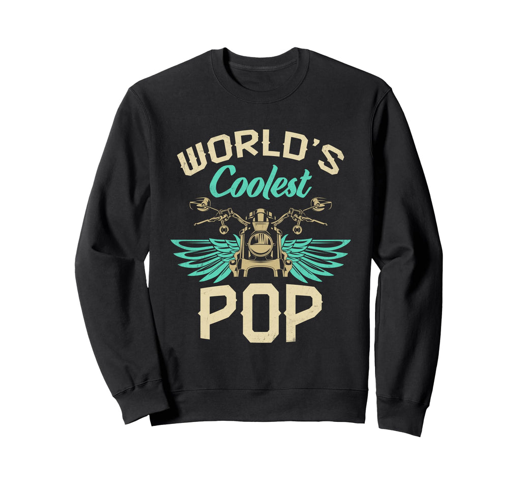Worlds Coolest Pop Motorcycle Sweatshirt - Graphic Print for Adults - T-Shirt, Sweatshirt, Hoodie
