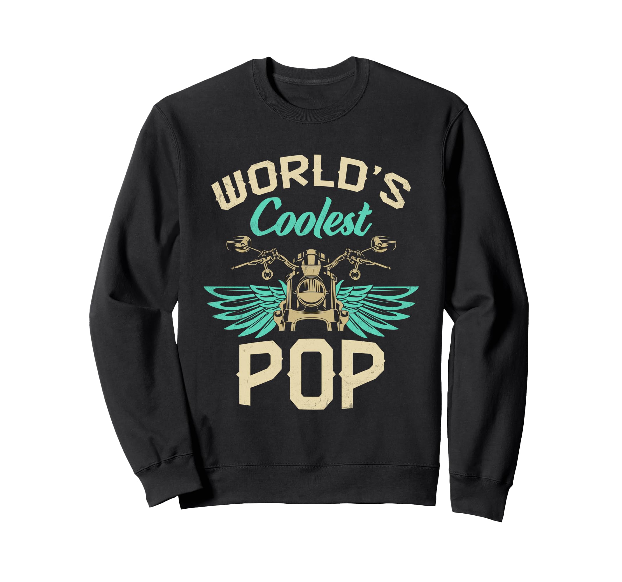 Worlds Coolest Pop Motorcycle Sweatshirt - Graphic Print for Adults - T-Shirt, Sweatshirt, Hoodie