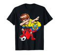 Dabbing Soccer Colombia Jersey T-Shirt - Aesthetic Graphic Unisex - T-Shirt, Sweatshirt, Hoodie