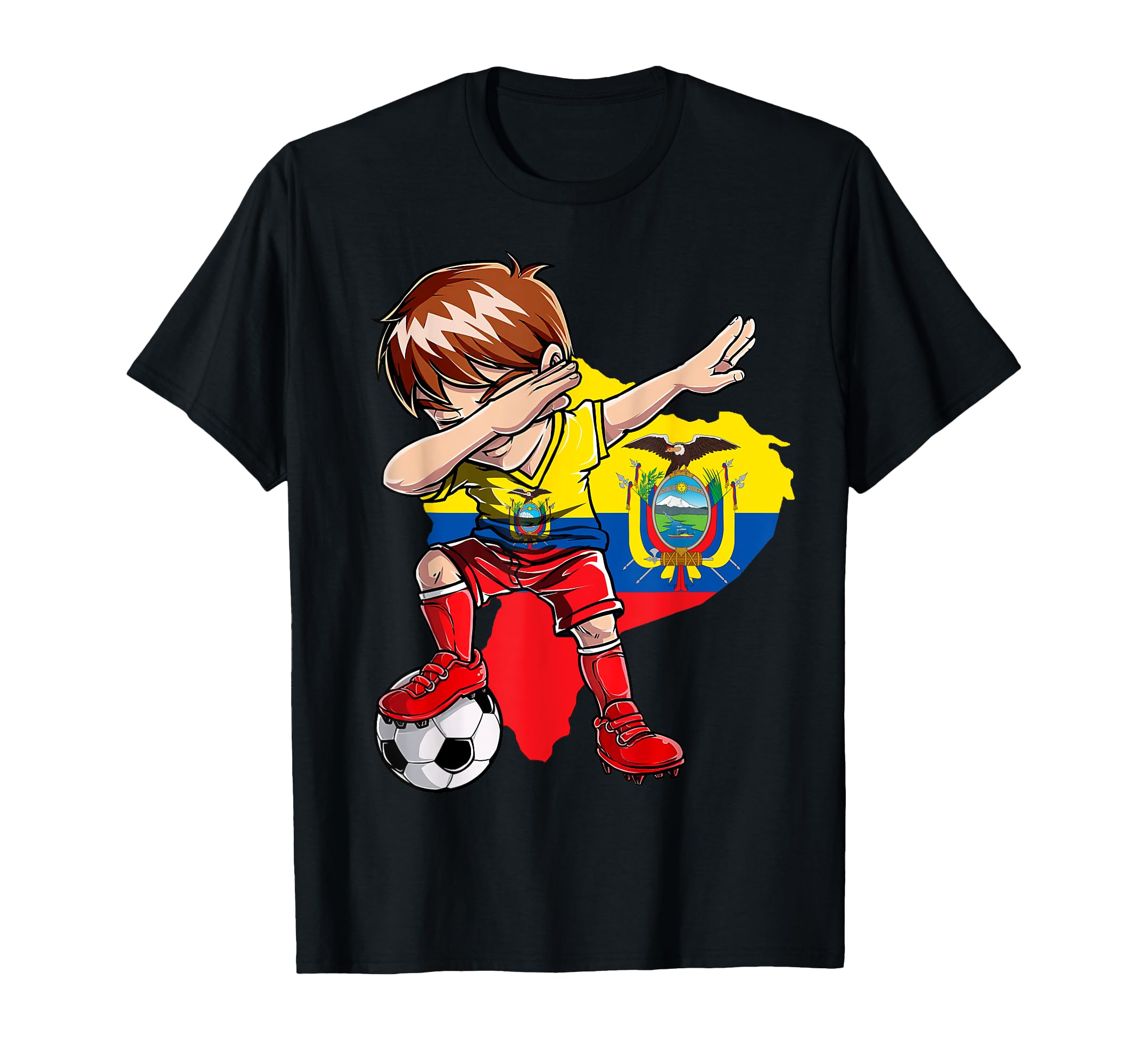 Dabbing Soccer Colombia Jersey T-Shirt - Aesthetic Graphic Unisex - T-Shirt, Sweatshirt, Hoodie