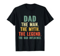 Mens Dad Myth Legend Bad Influence T-Shirt - Custom Art Print for Adults - T-Shirt, Sweatshirt, Hoodie