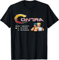 Contra Title Screen Retro Gamer Pixel Warrior Classic - Adult & Kids T-Shirts, Sweatshirts & Hoodies apparel design preview 1