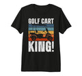 Golf Cart King Golf Dad Tri Blend T-Shirt - Unique Graphic Unisex - T-Shirt, Sweatshirt, Hoodie
