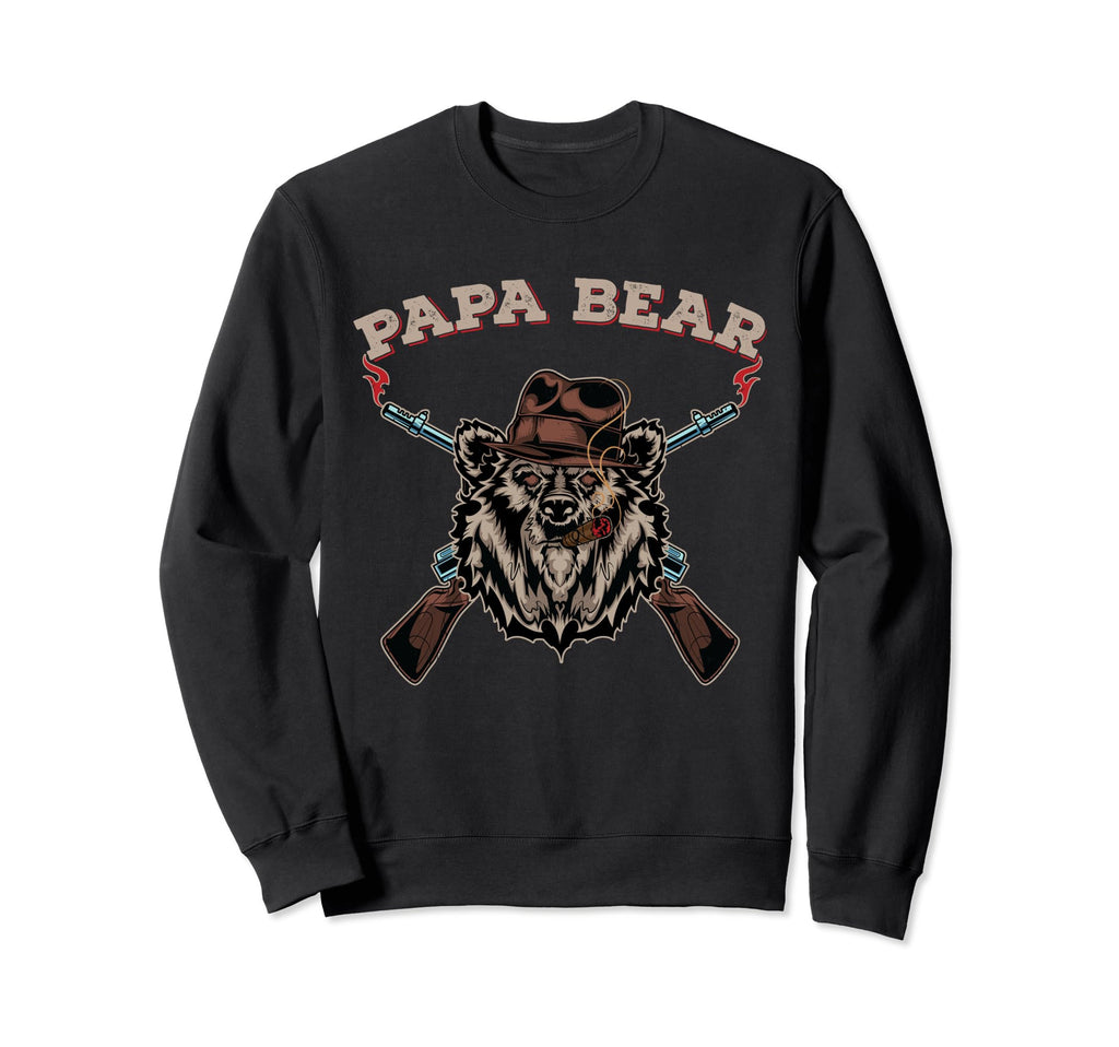 Papa Bear Gangster Birthday Gift Sweatshirt - Minimalist Print for Adults - T-Shirt, Sweatshirt, Hoodie