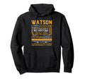 Watson Name Personalized Watson Last Hoodie - Trendy Graphic for Adults - T-Shirt, Sweatshirt, Hoodie