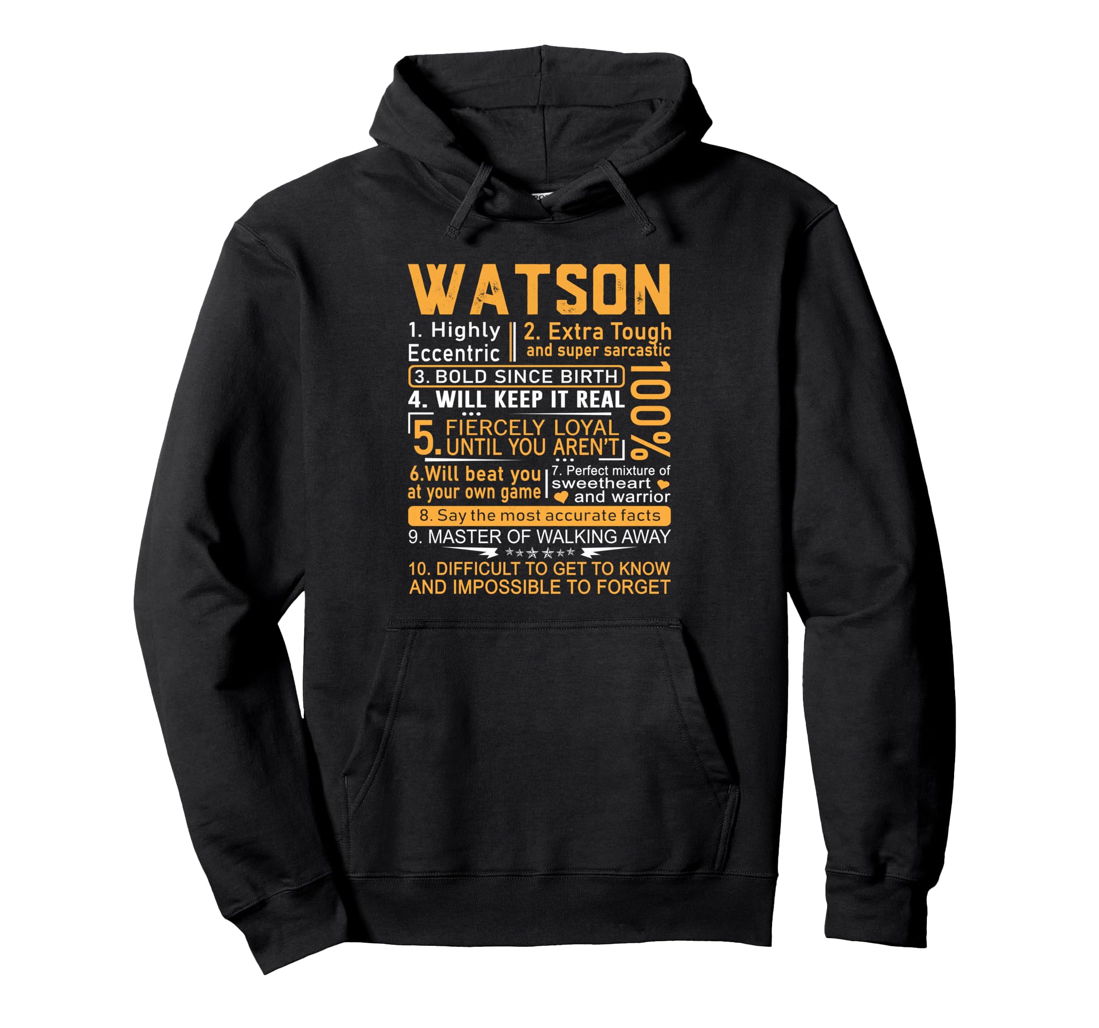 Watson Name Personalized Watson Last Hoodie - Trendy Graphic for Adults - T-Shirt, Sweatshirt, Hoodie