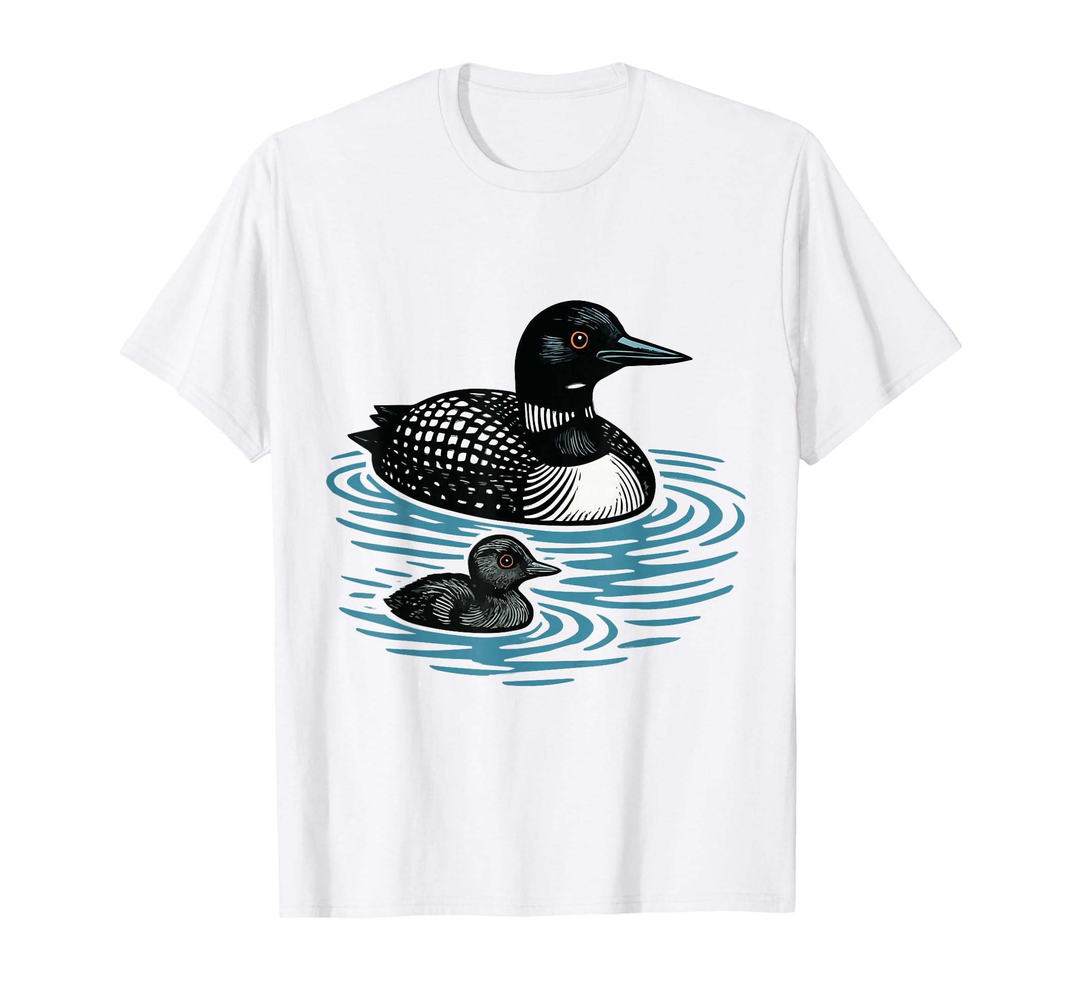 Loon Bird Watching Sunset Funny T-Shirt - Fun Novelty Design for Adults - T-Shirt, Sweatshirt, Hoodie