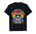Dad Cat Life Chose Me Funny Sunset T-Shirt - Custom Art Print Men Women - T-Shirt, Sweatshirt, Hoodie