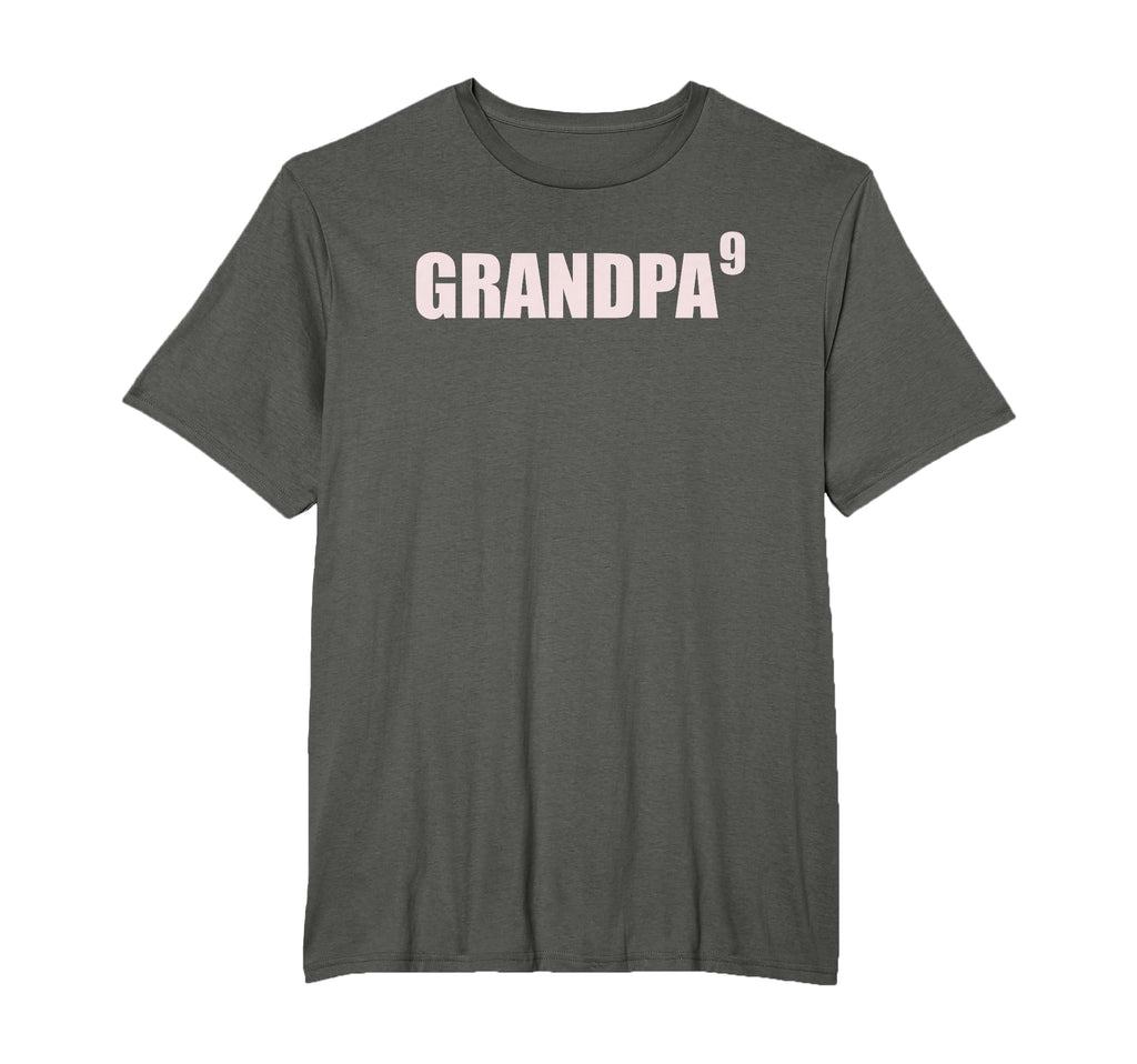Grandpa 9 Grandkids 9Th Time Cubed T-Shirt - Fun Novelty Design Men Women - T-Shirt, Sweatshirt, Hoodie