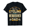 Funny Cycling Fathers Day Weimaraner T-Shirt - Minimalist Print Men Women - T-Shirt, Sweatshirt, Hoodie