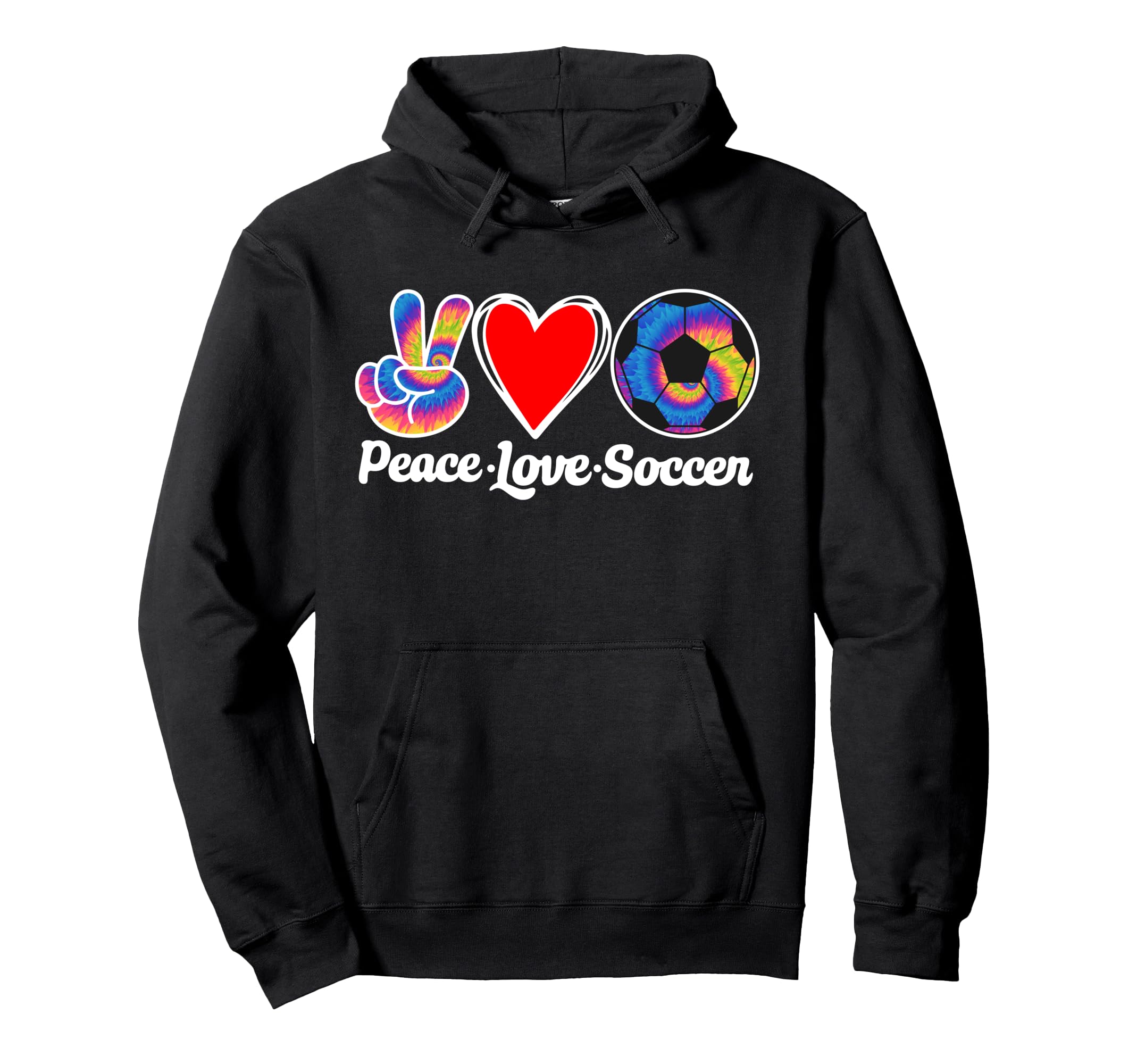 Peace Love Soccer Heart Ball Gift Sweatshirt - Custom Art Print for Adults - T-Shirt, Sweatshirt, Hoodie