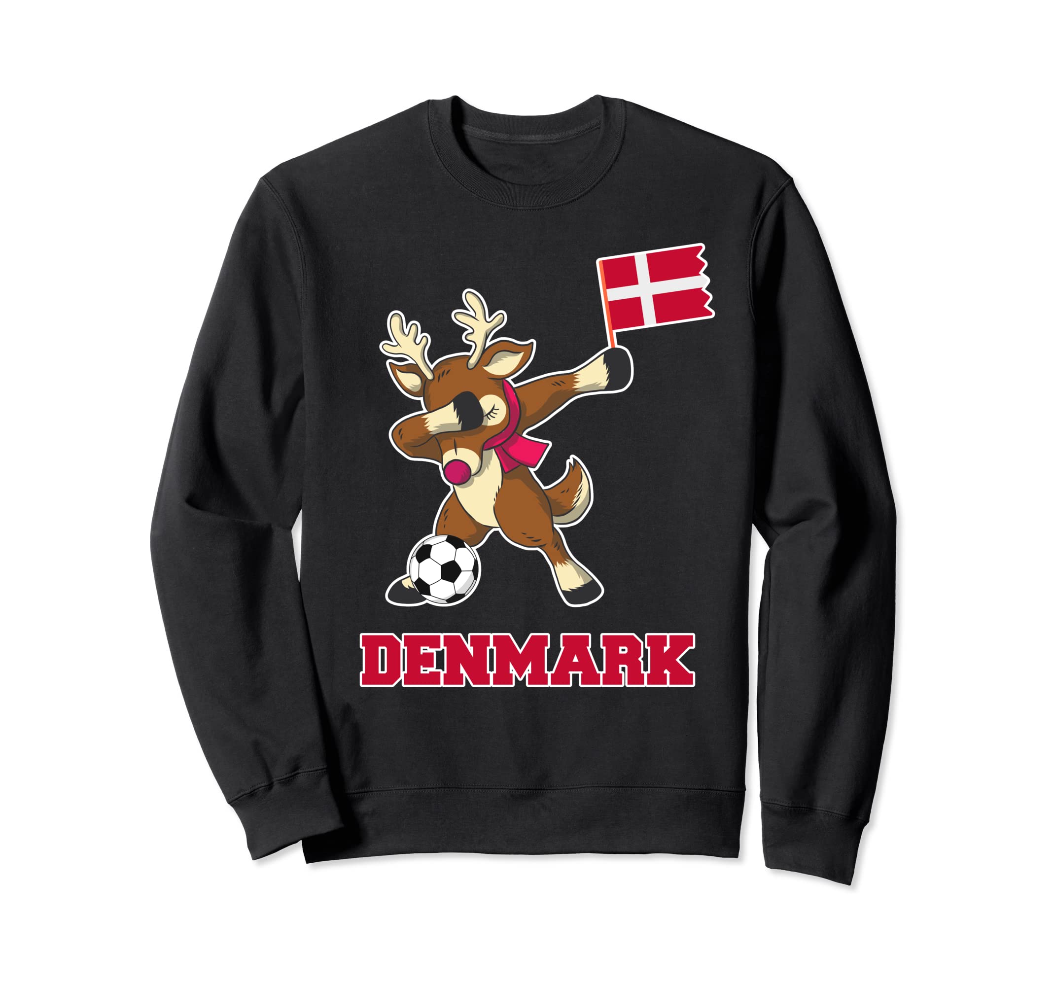 Denmark Soccer Reindeer Danish Sweatshirt - Custom Art Print Men Women - T-Shirt, Sweatshirt, Hoodie