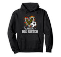 Soccer Big Sister Leopard Heart Hoodie - Streetwear Style for Adults - T-Shirt, Sweatshirt, Hoodie