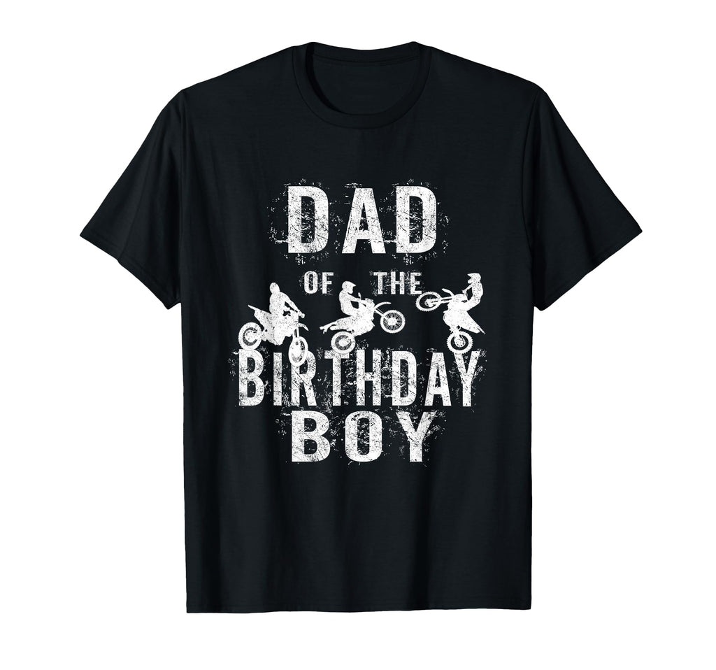 Dad Birthday Dirt Bike B Day Party T-Shirt - Custom Art Print for Adults - T-Shirt, Sweatshirt, Hoodie
