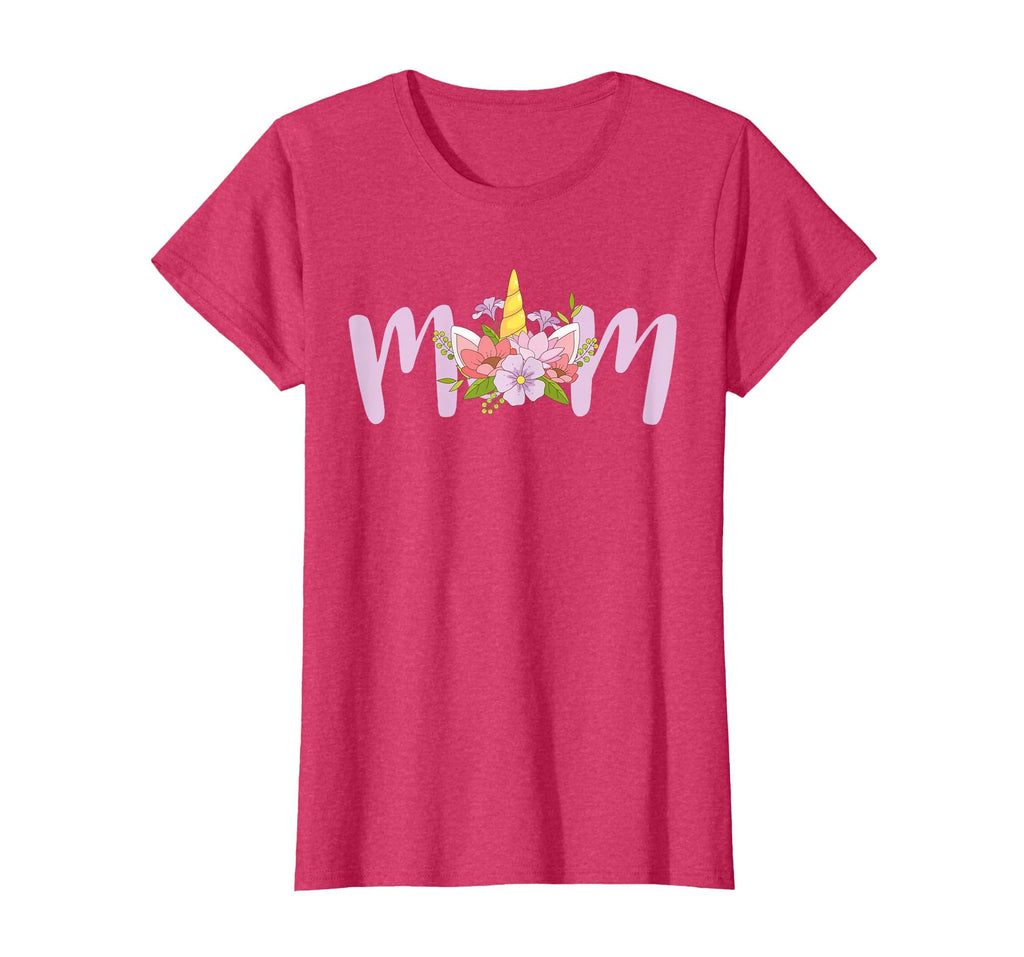 Mom Unicorn Floral Birthday Matching T-Shirt - Trendy Graphic Unisex - T-Shirt, Sweatshirt, Hoodie