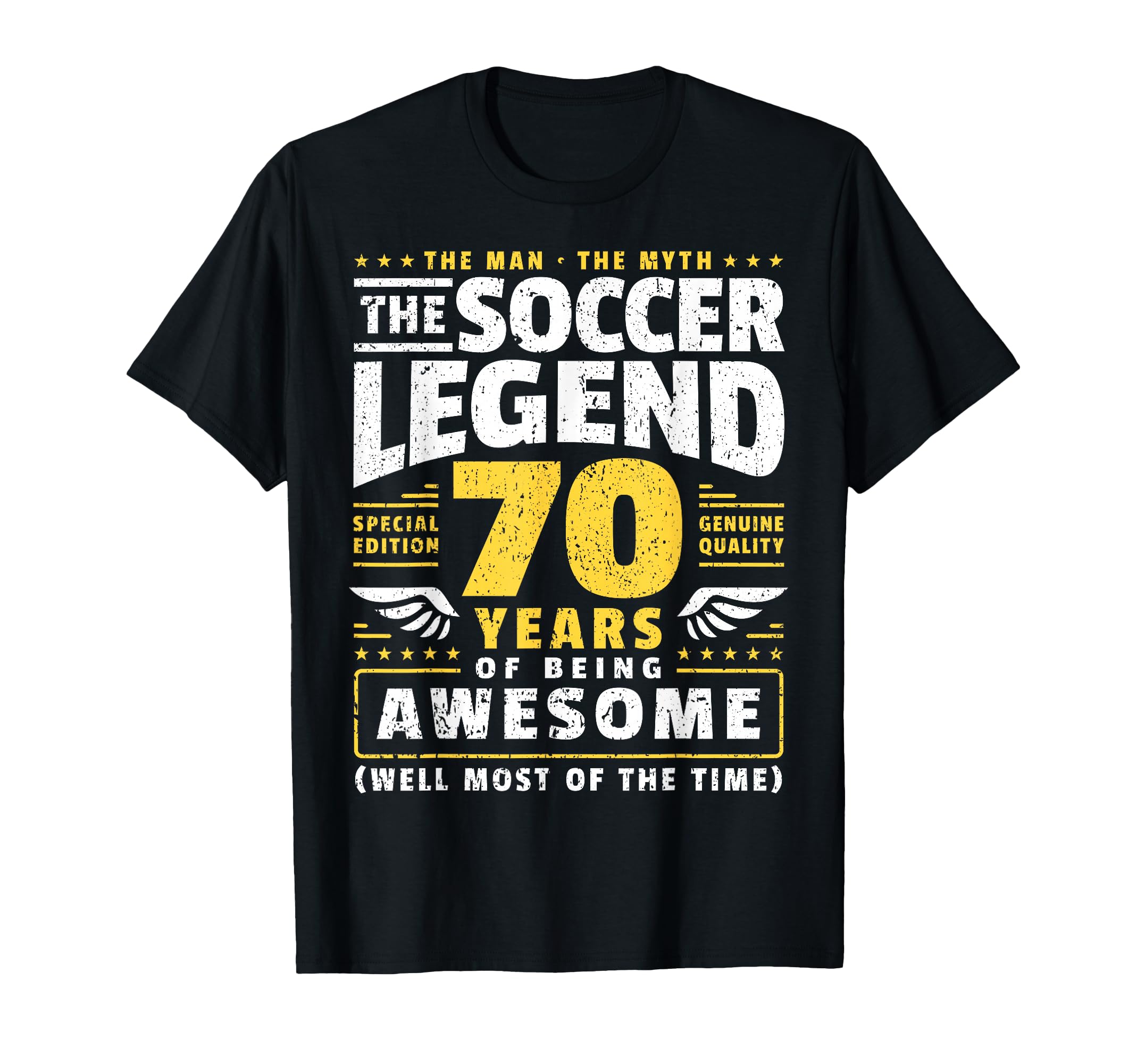 70Th Birthday Soccer Player 70 Years T-Shirt - Novelty Apparel for Adults - T-Shirt, Sweatshirt, Hoodie