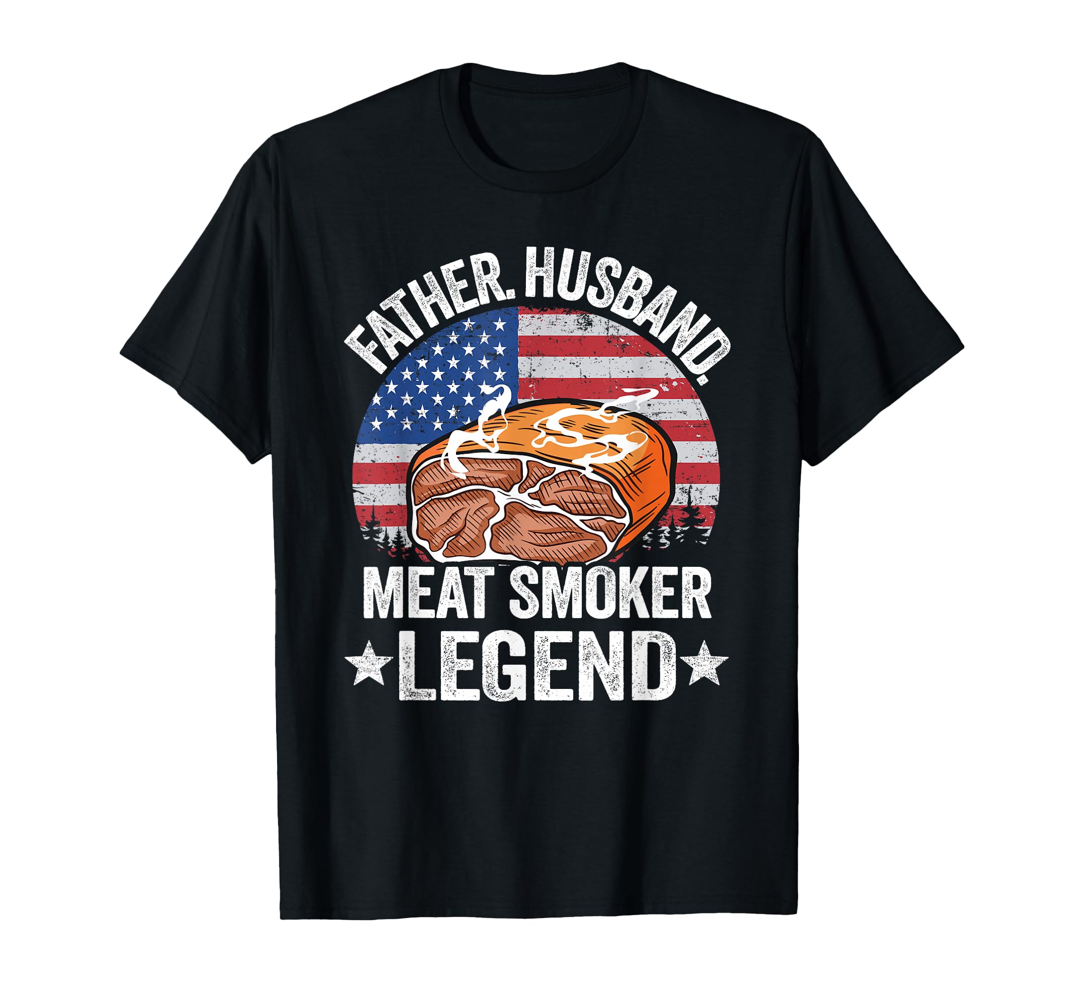 Father Husband Meat Smoker Legend T-Shirt - Minimalist Print Unisex - T-Shirt, Sweatshirt, Hoodie