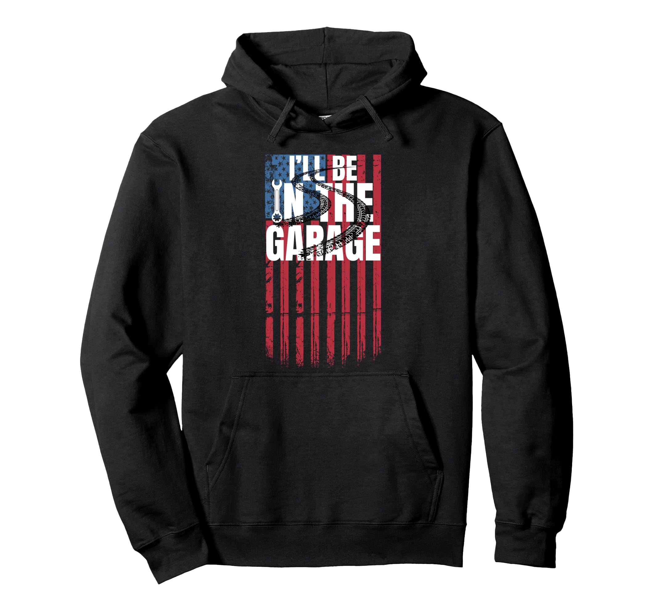 Ill Be Garage Funny Car Mechanic Dad Hoodie - Custom Art Print for Adults - T-Shirt, Sweatshirt, Hoodie
