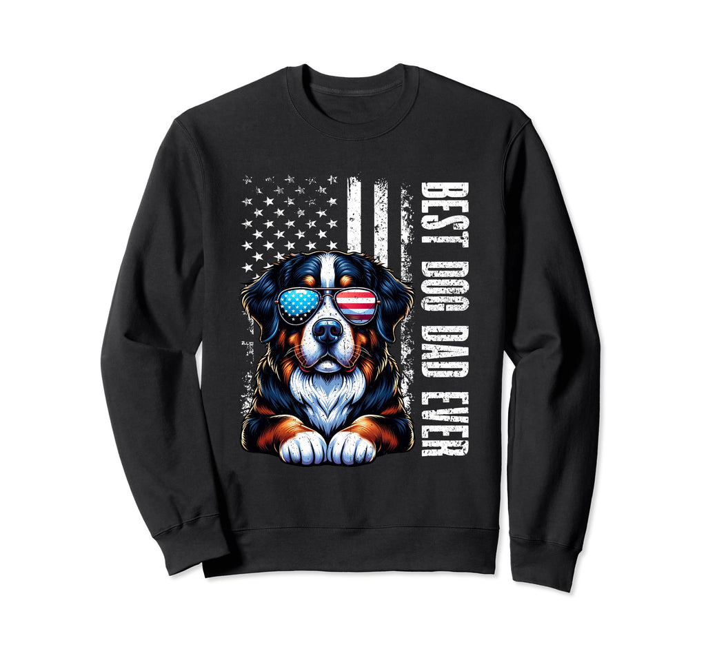 Best Dog Dad Ever Bernese Mountain Sweatshirt - Novelty Apparel Men Women - T-Shirt, Sweatshirt, Hoodie