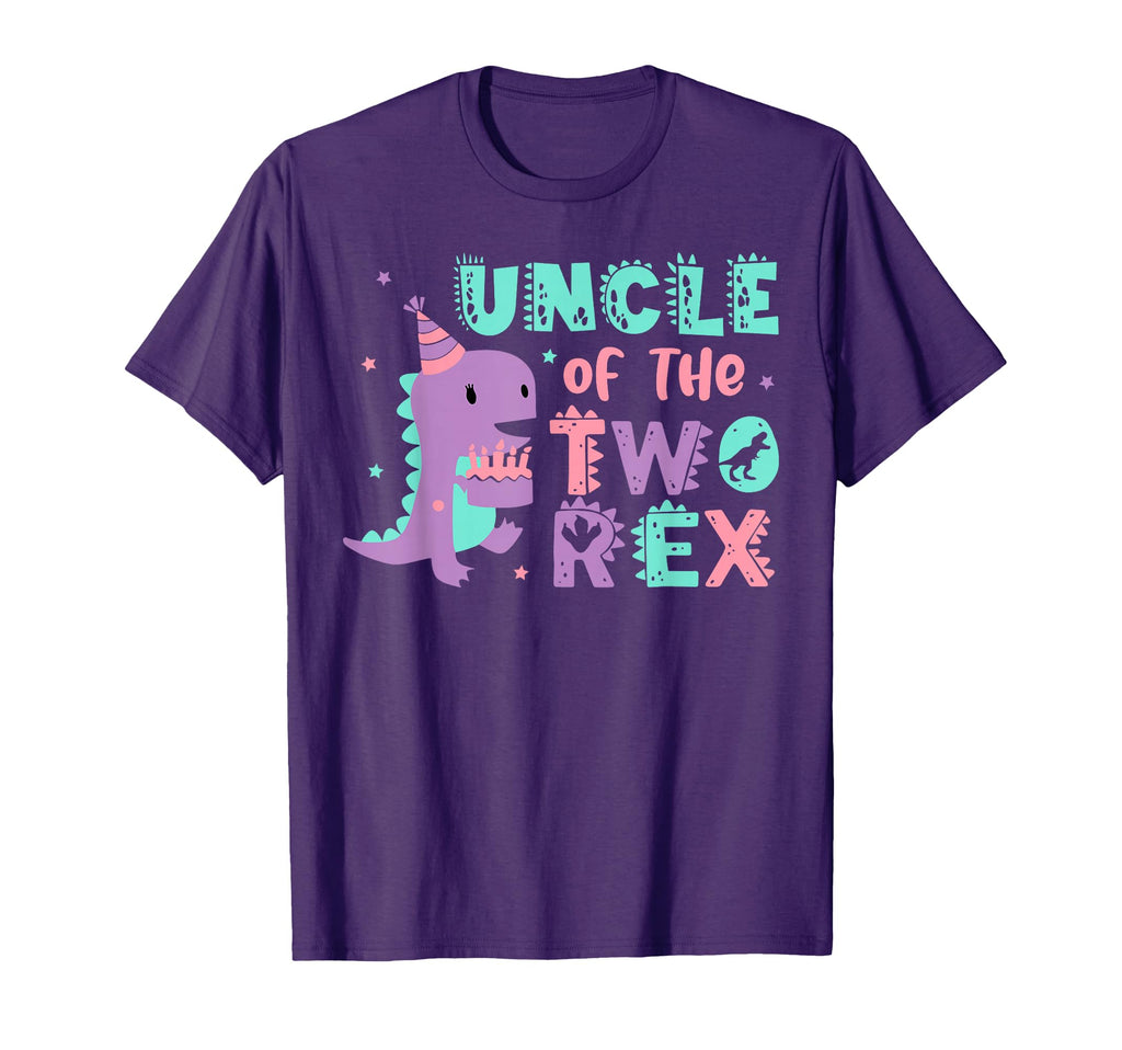 Uncle Two Rex Birthday Dinosaur T-Shirt - Minimalist Print Men Women - T-Shirt, Sweatshirt, Hoodie