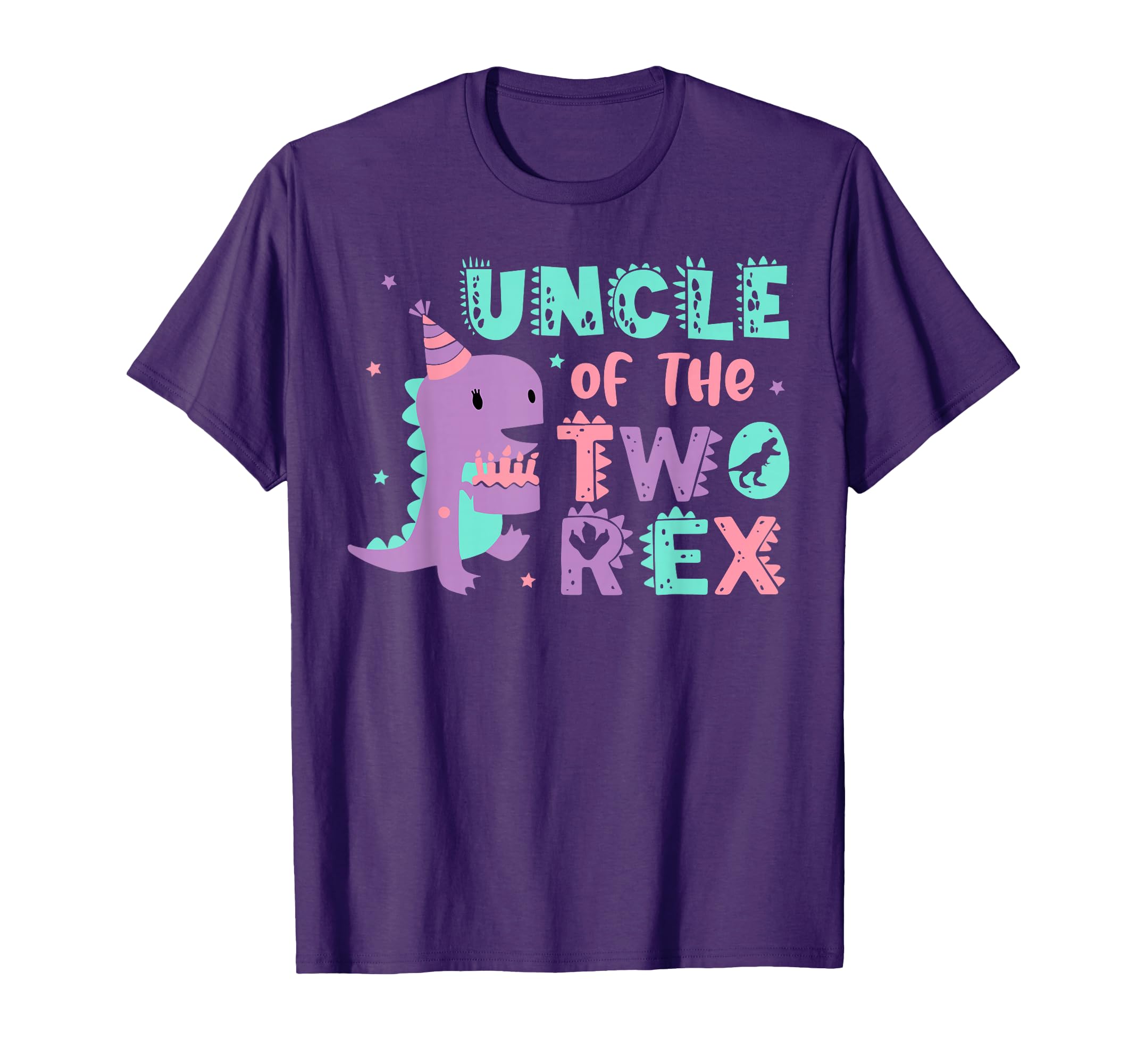 Uncle Two Rex Birthday Dinosaur T-Shirt - Minimalist Print Men Women - T-Shirt, Sweatshirt, Hoodie