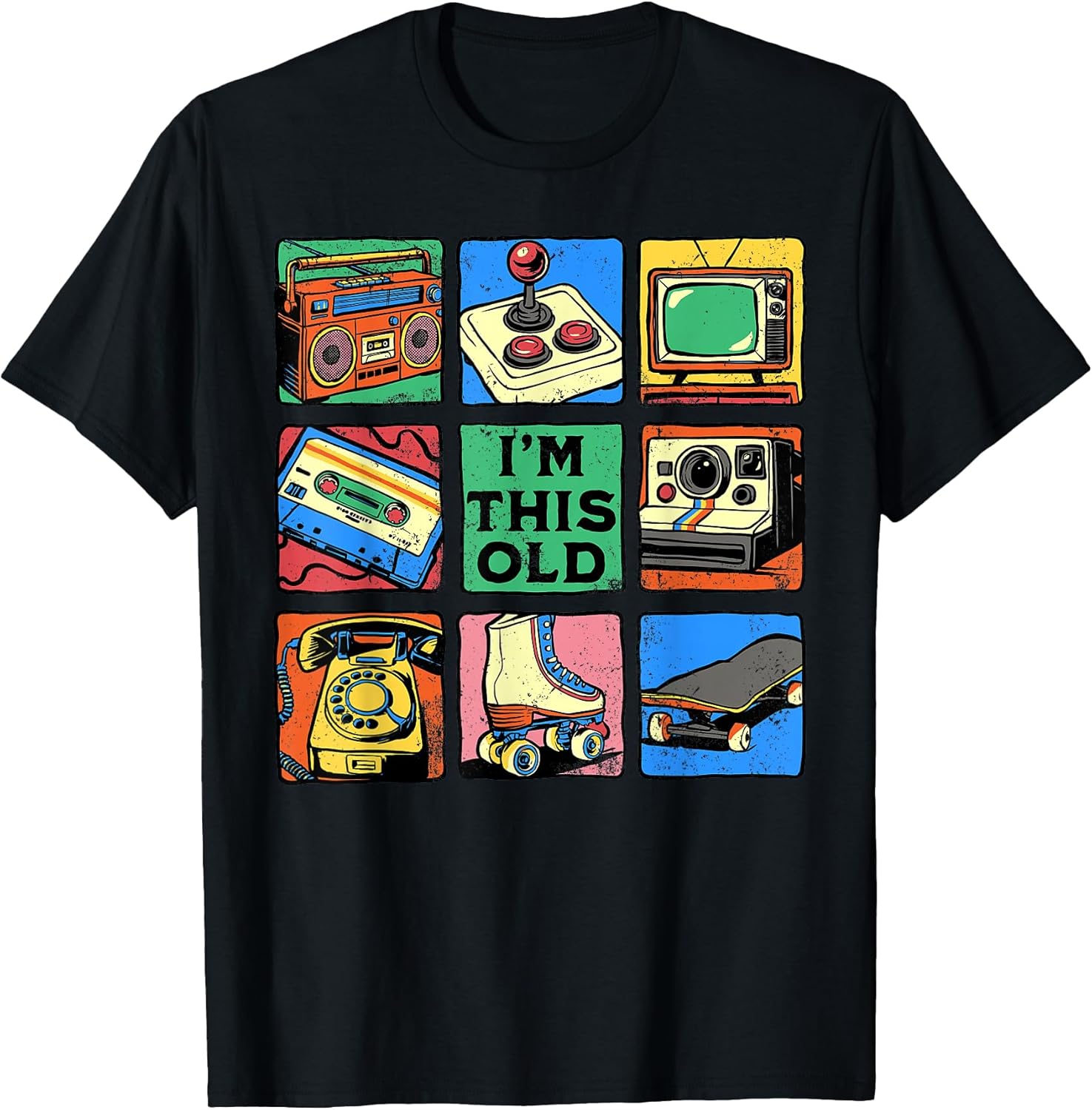 I'm This Old Retro Vintage Nostalgia 80s 90s Cassette - Adult & Kids T-Shirts, Sweatshirts & Hoodies apparel design preview 1