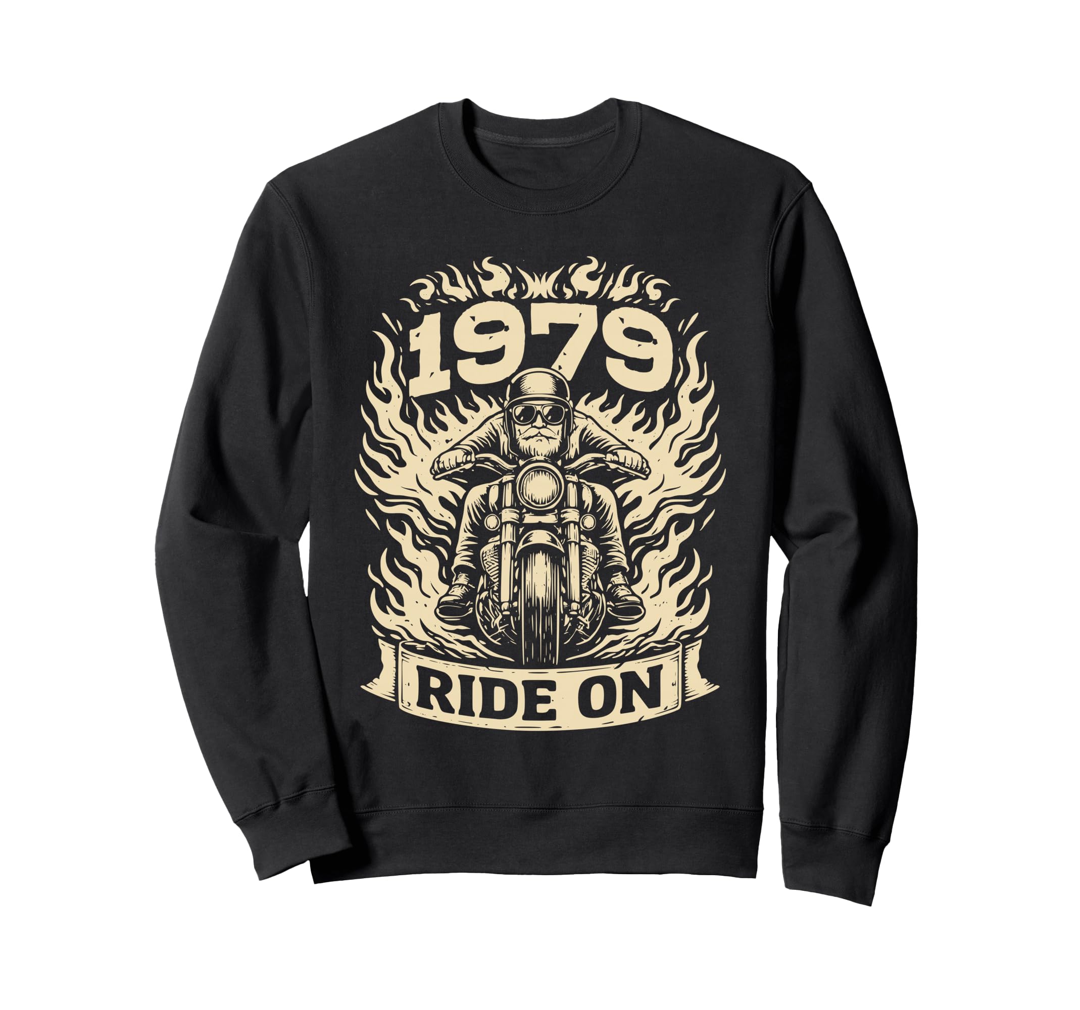 Biker 1979 Ride Birthday Sweatshirt - Casual Everyday Wear Men Women - T-Shirt, Sweatshirt, Hoodie