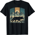 Vintage Wolf Graphic Mountains Nature Men Women Retro - Adult & Kids T-Shirts, Sweatshirts & Hoodies apparel design preview 1