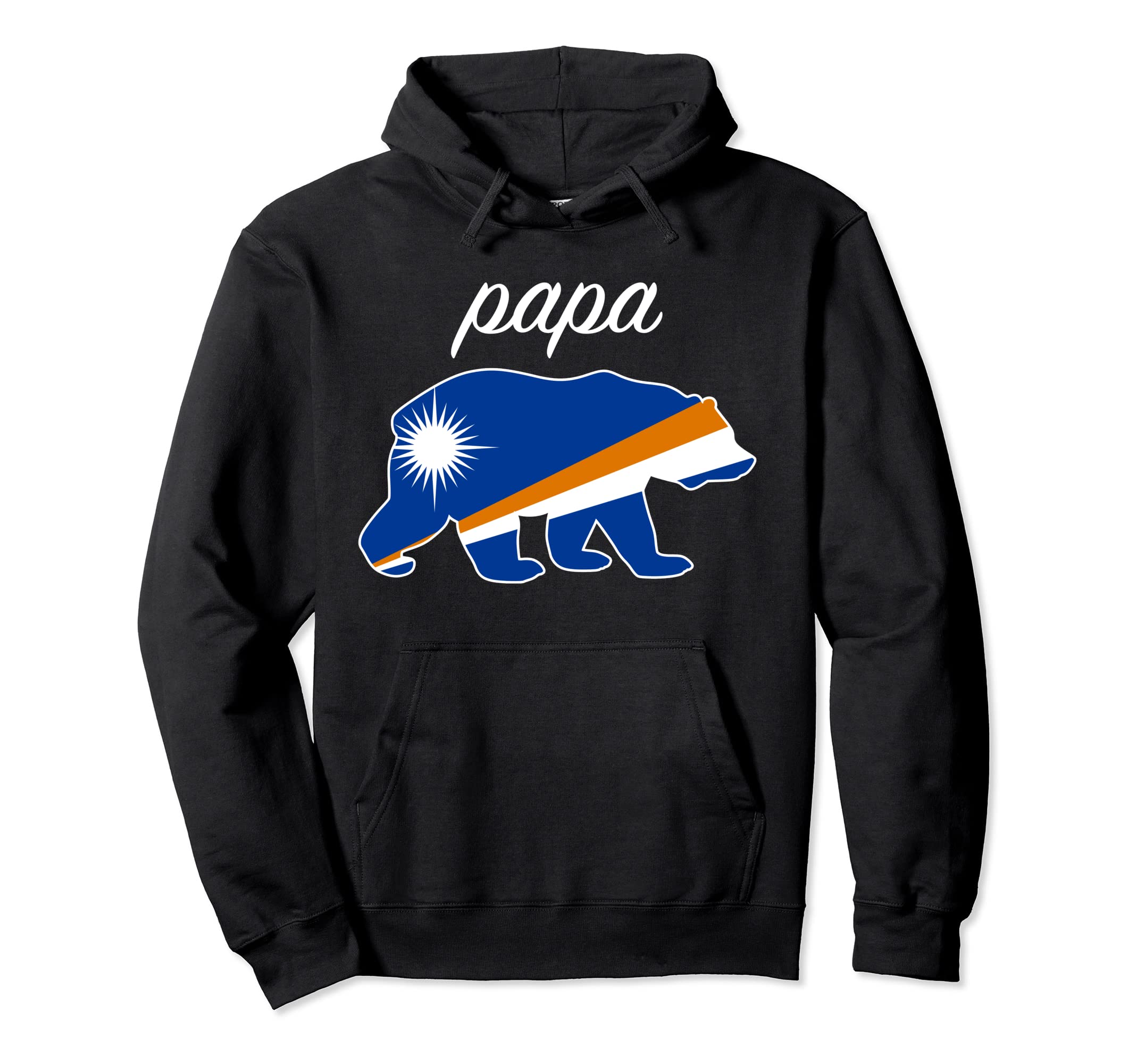 Papa Bear Marshall Islands Flag Hoodie - Custom Art Print for Adults - T-Shirt, Sweatshirt, Hoodie