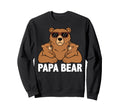 Papa Bear Two Cubs Dad And Father Sweatshirt - Aesthetic Graphic Unisex - T-Shirt, Sweatshirt, Hoodie