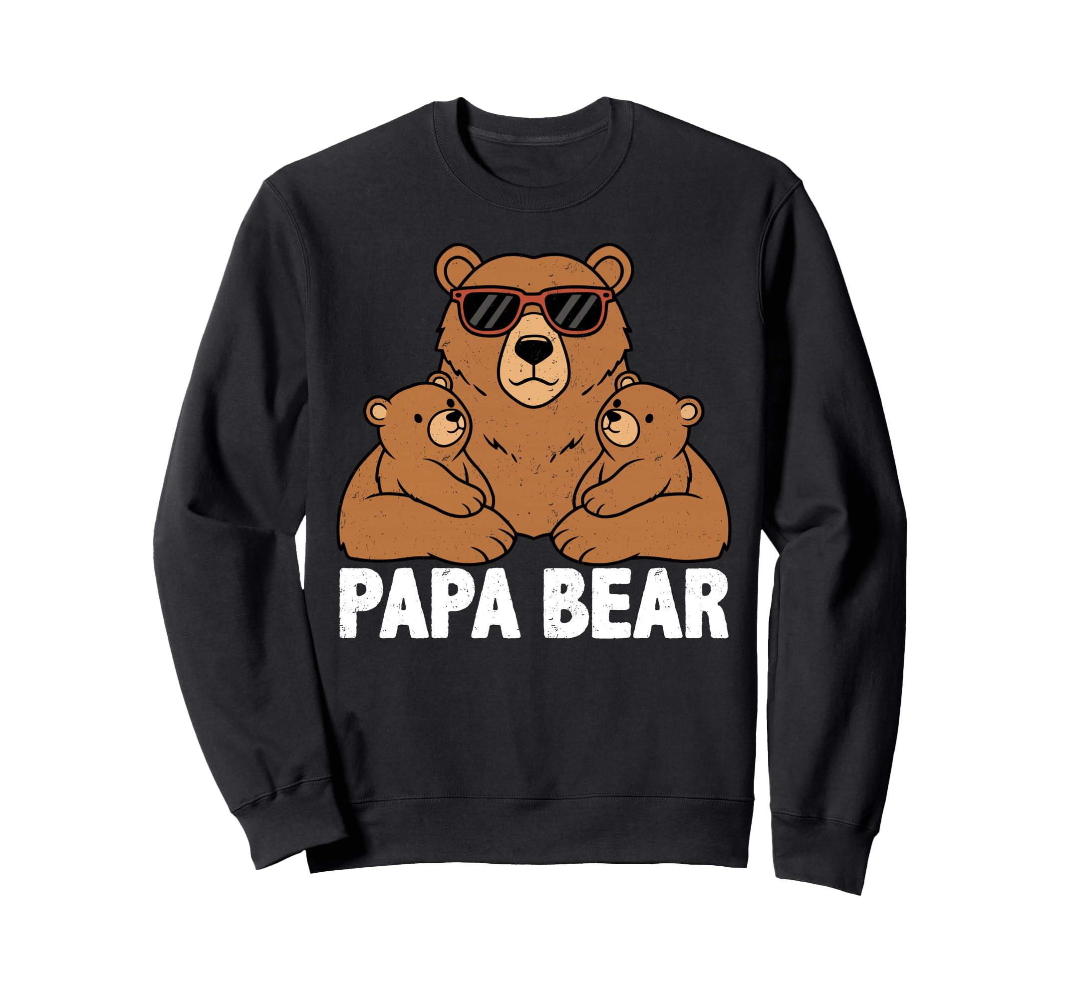 Papa Bear Two Cubs Dad And Father Sweatshirt - Aesthetic Graphic Unisex - T-Shirt, Sweatshirt, Hoodie