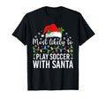Most Likely To Play Soccer Santa Family T-Shirt - Minimalist Print Unisex - T-Shirt, Sweatshirt, Hoodie