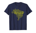 Brazil Map Brazilian Soccer T-Shirt - Custom Art Print Men Women - T-Shirt, Sweatshirt, Hoodie