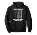 Veterans Day Gifts Dad Military Red Hoodie - Custom Art Print for Adults - T-Shirt, Sweatshirt, Hoodie