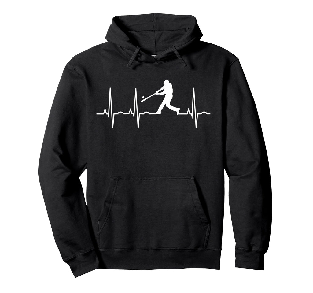 Baseball Baseball Player Heartbeat Sweatshirt - Novelty Apparel for Adults - T-Shirt, Sweatshirt, Hoodie