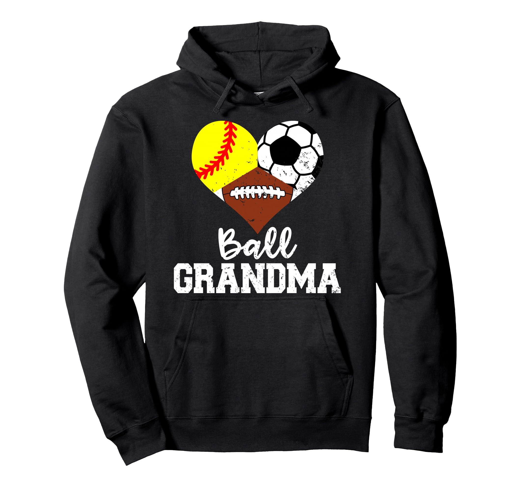 Ball Grandma Funny Softball Soccer Hoodie - Aesthetic Graphic for Adults - T-Shirt, Sweatshirt, Hoodie