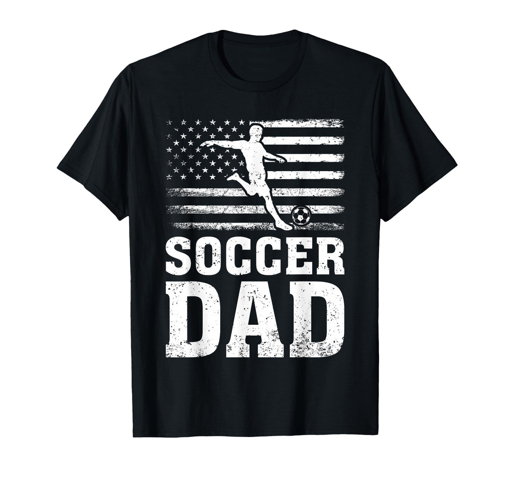 Usa Patriotic American Flag Soccer Dad T-Shirt - Trendy Graphic for Adults - T-Shirt, Sweatshirt, Hoodie