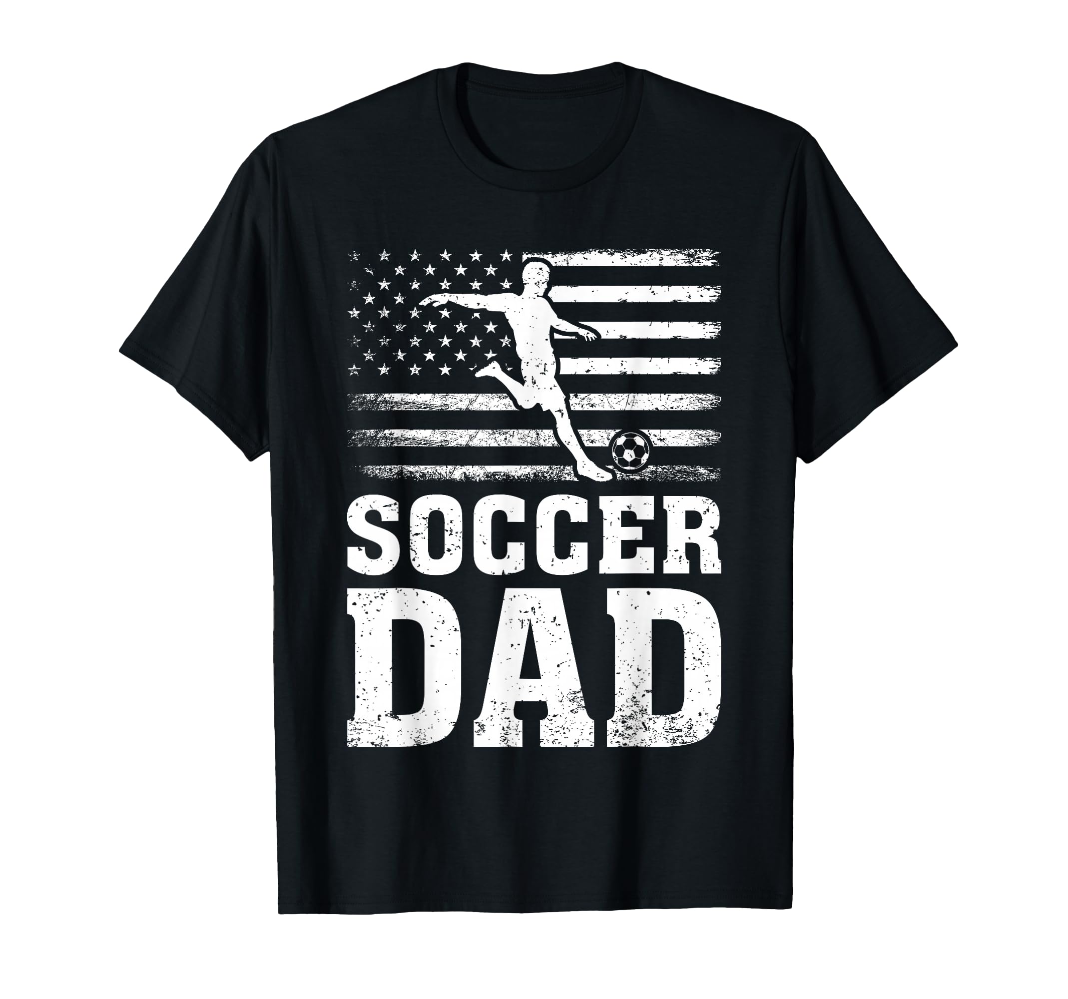 Usa Patriotic American Flag Soccer Dad T-Shirt - Trendy Graphic for Adults - T-Shirt, Sweatshirt, Hoodie