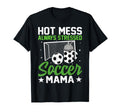 Hot Mess Always Stressed Soccer Mama Ball Hoodie - Custom Art Print Unisex - T-Shirt, Sweatshirt, Hoodie